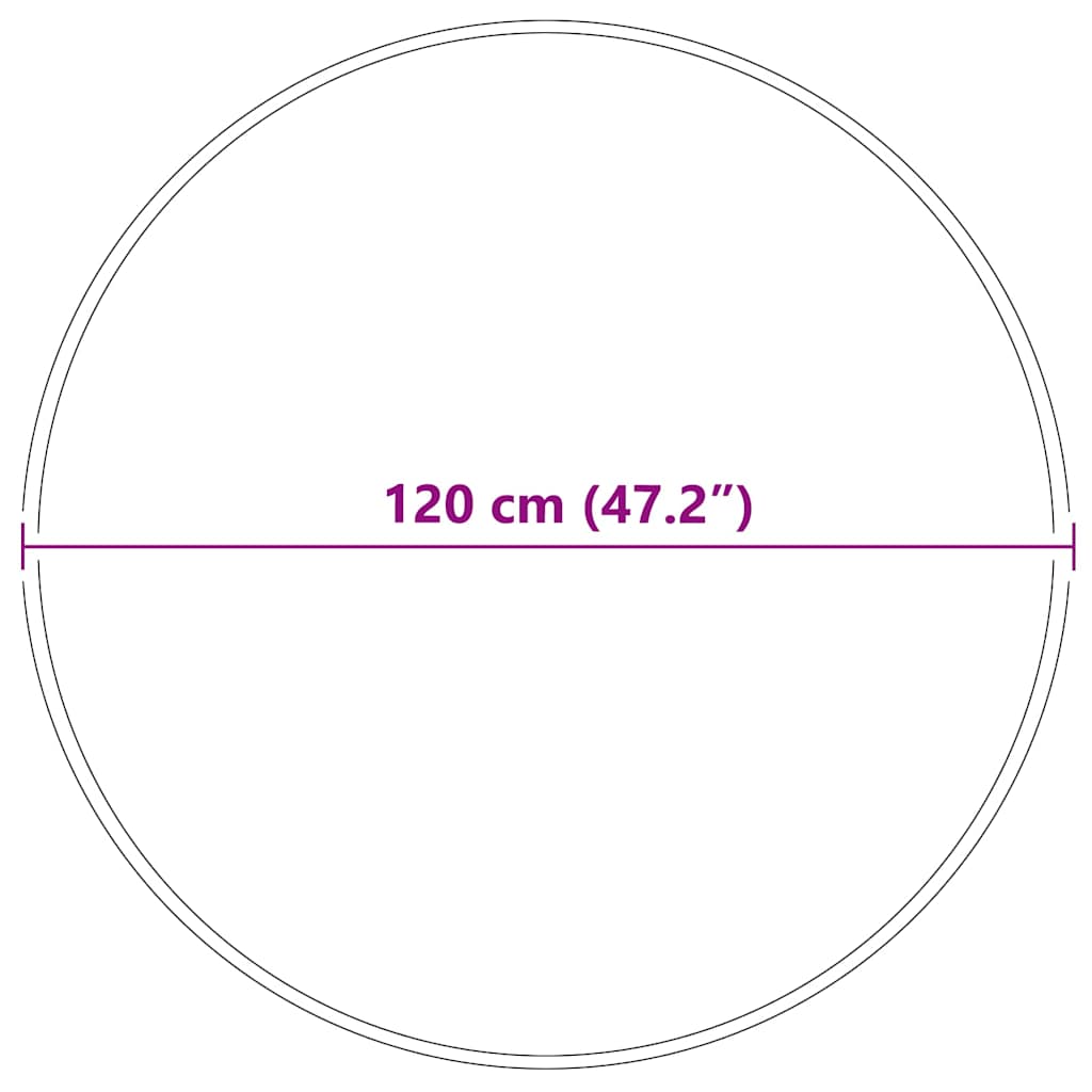 Protuklizni Shaggy Tepih Siva 120 x 120 cm PP