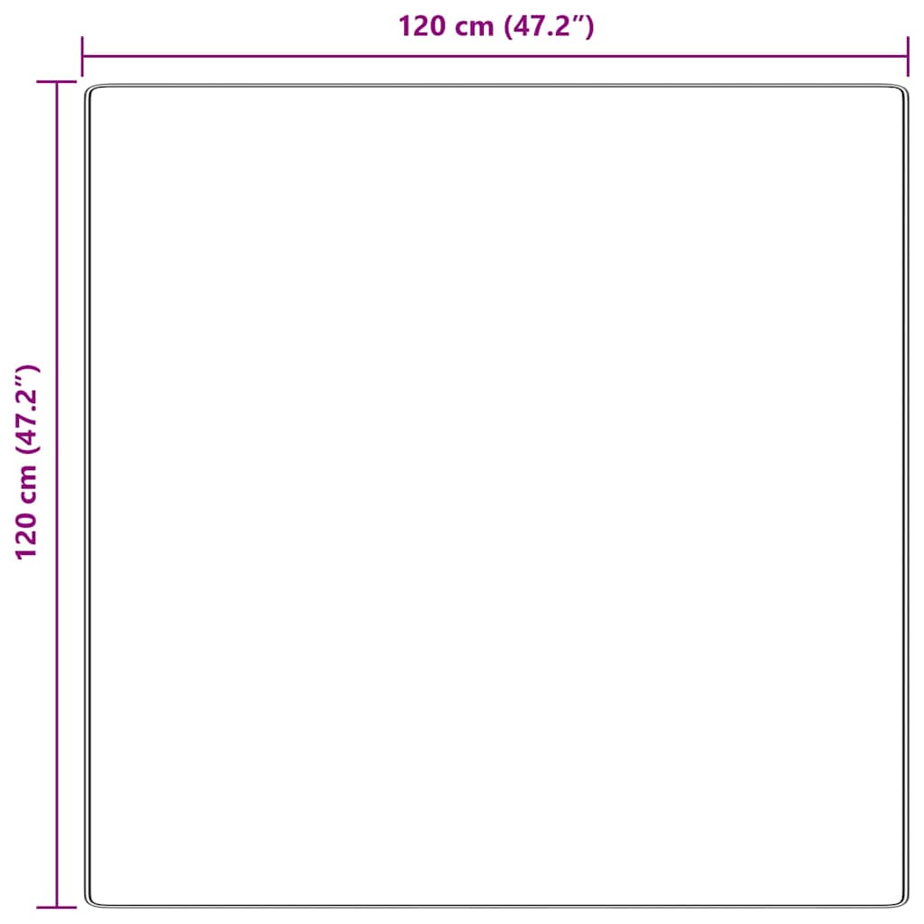 Protuklizni Shaggy Tepih Smeđa 120 x 120 cm PP