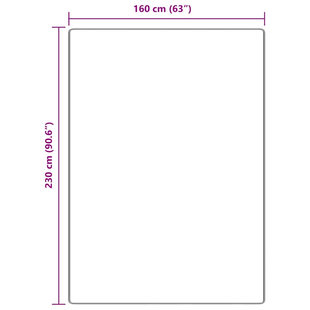 Protuklizni Shaggy Tepih Smeđa 160 x 230 cm PP