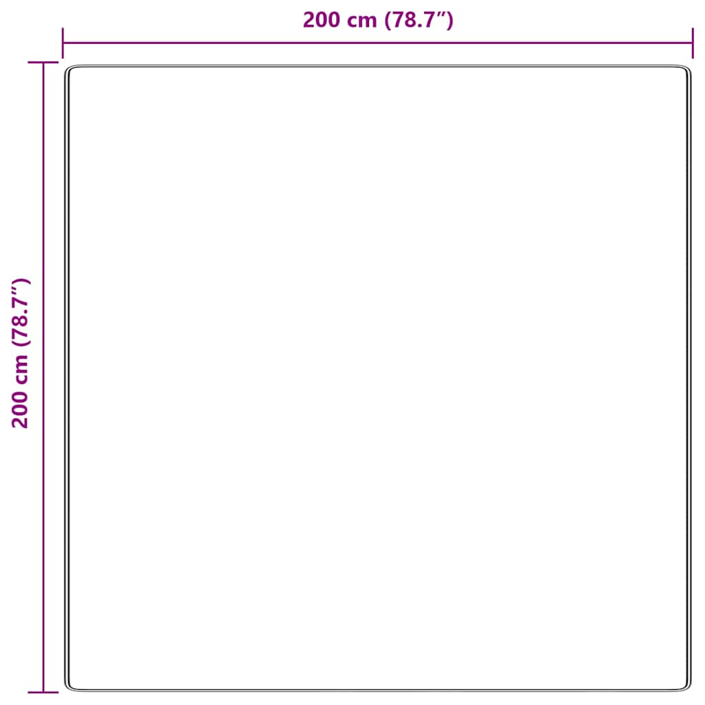 Protuklizni Shaggy Tepih Smeđa 200 x 200 cm PP