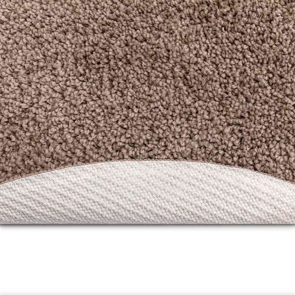 Protuklizni Shaggy Tepih Smeđa 120 x 120 cm PP