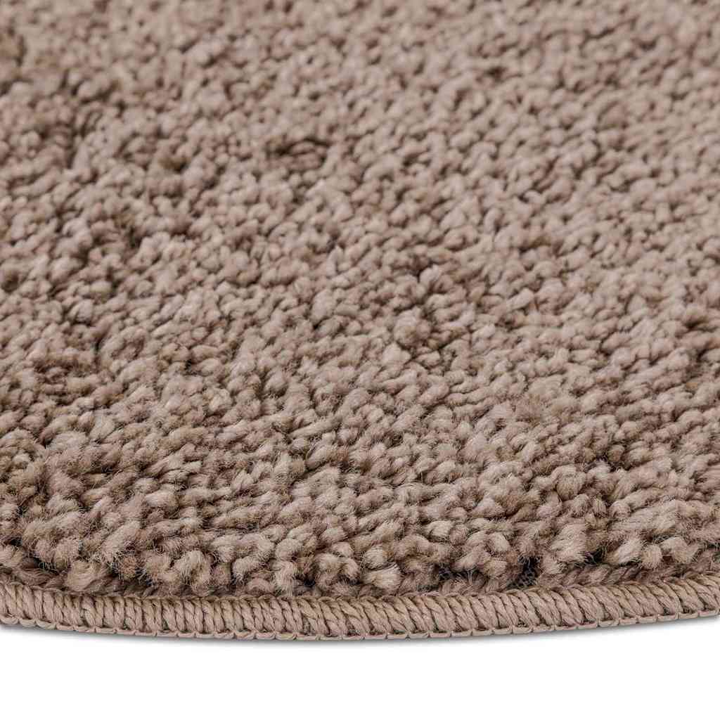 Protuklizni Shaggy Tepih Smeđa 120 x 120 cm PP