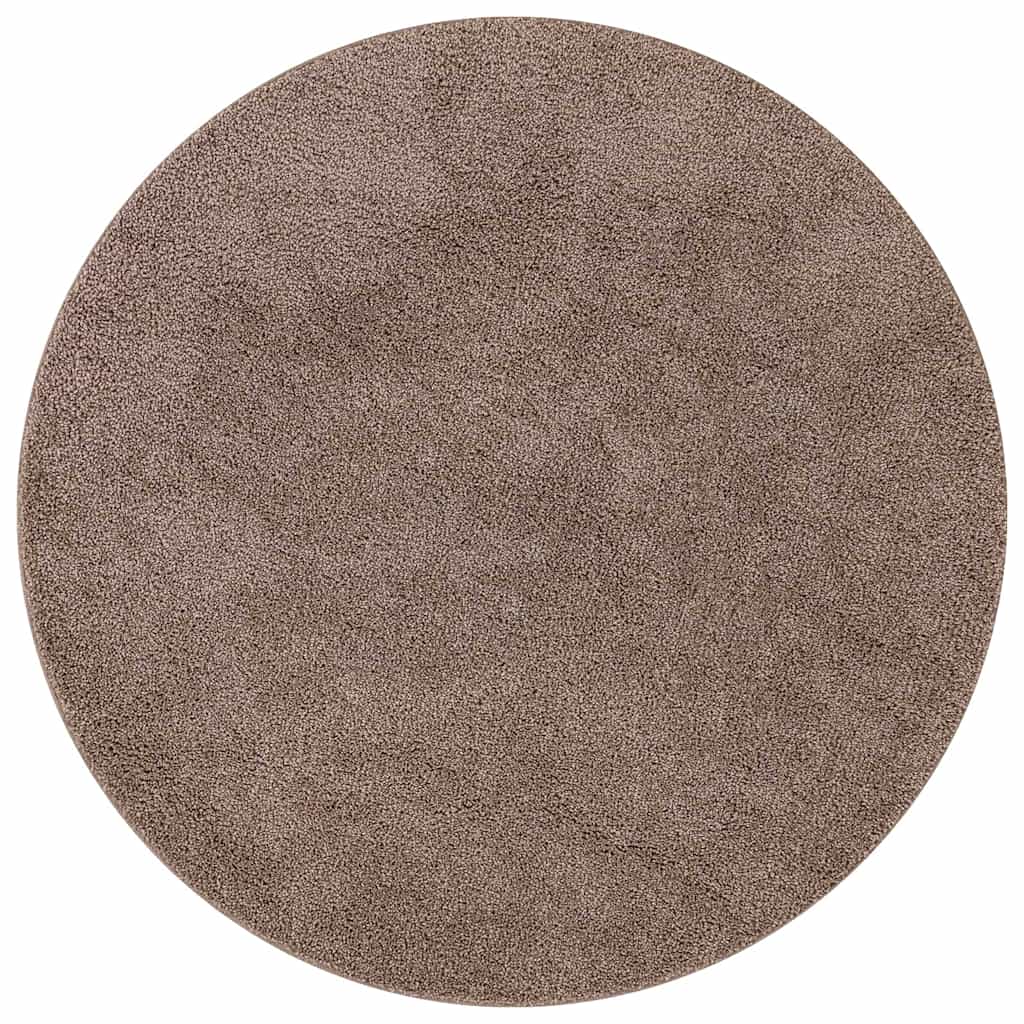 Protuklizni Shaggy Tepih Smeđa 120 x 120 cm PP