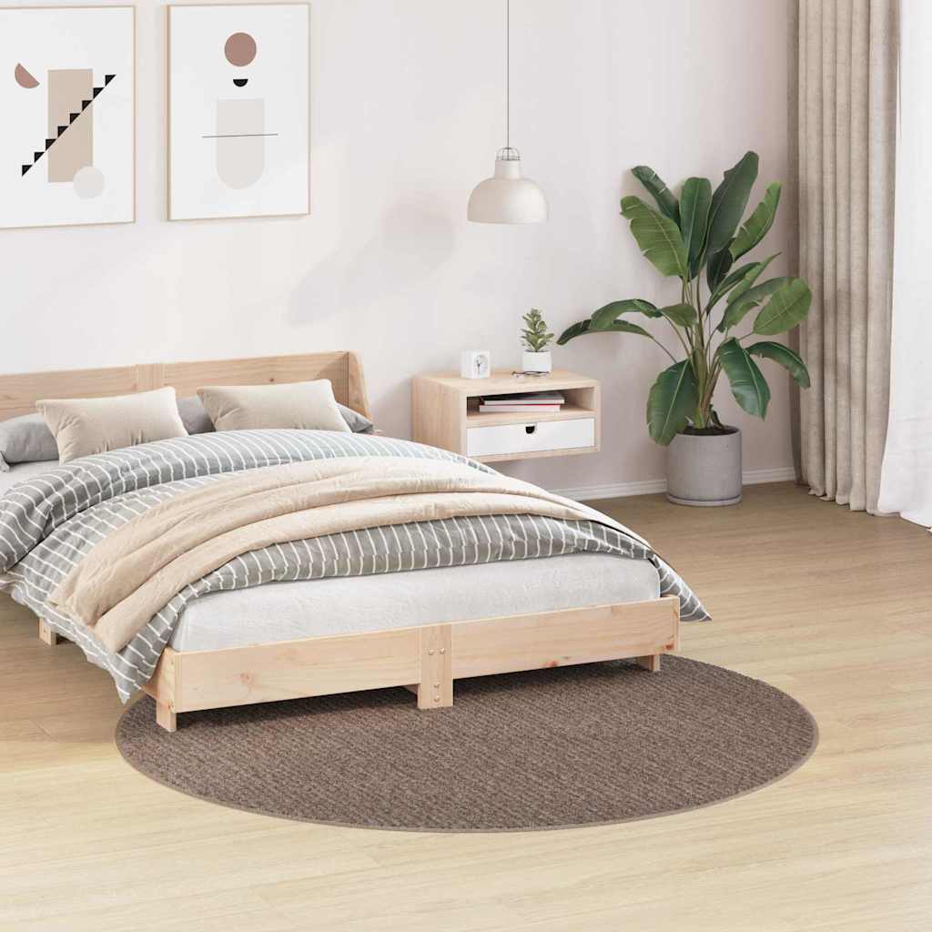 Protuklizni Shaggy Tepih Smeđa 160 x 160 cm PP