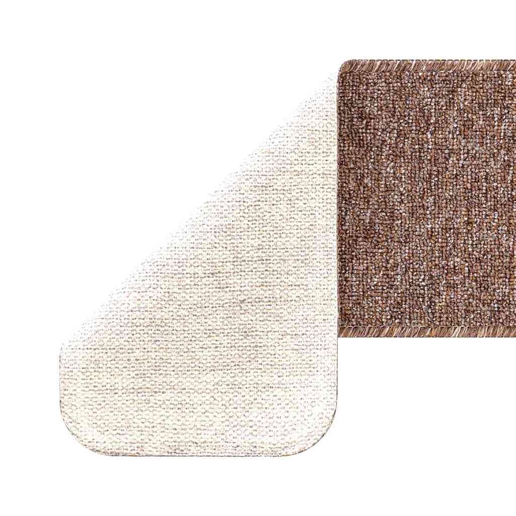 Podloge protiv klizanja za stepenice 15 pcs Smeđa 60 x 25 cm PP