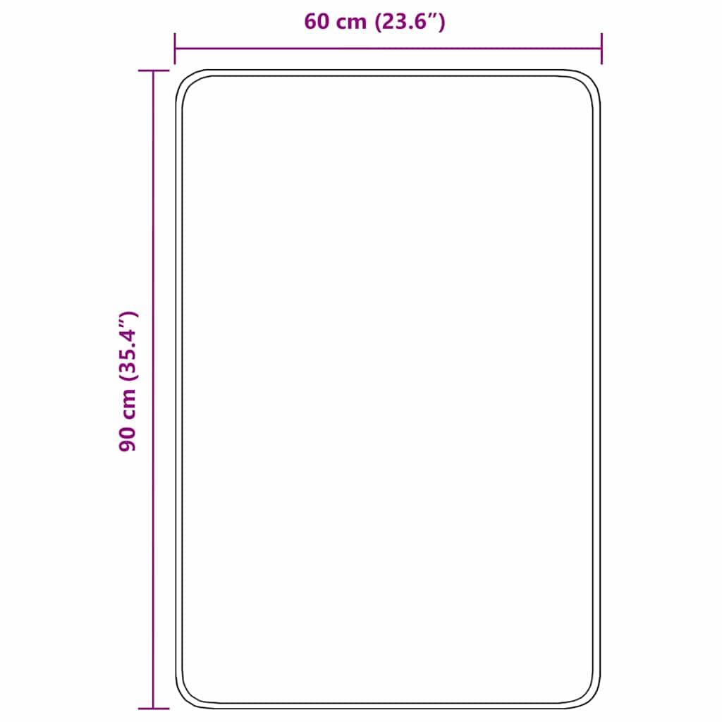 Prostirka protiv klizanja Crvena 60 x 90 cm PP