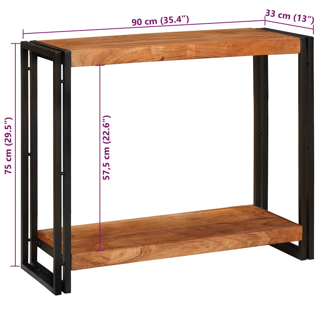 Konzolna stolica Smeđa 90 x 33 x 75 cm Čvrsto drvo akacije