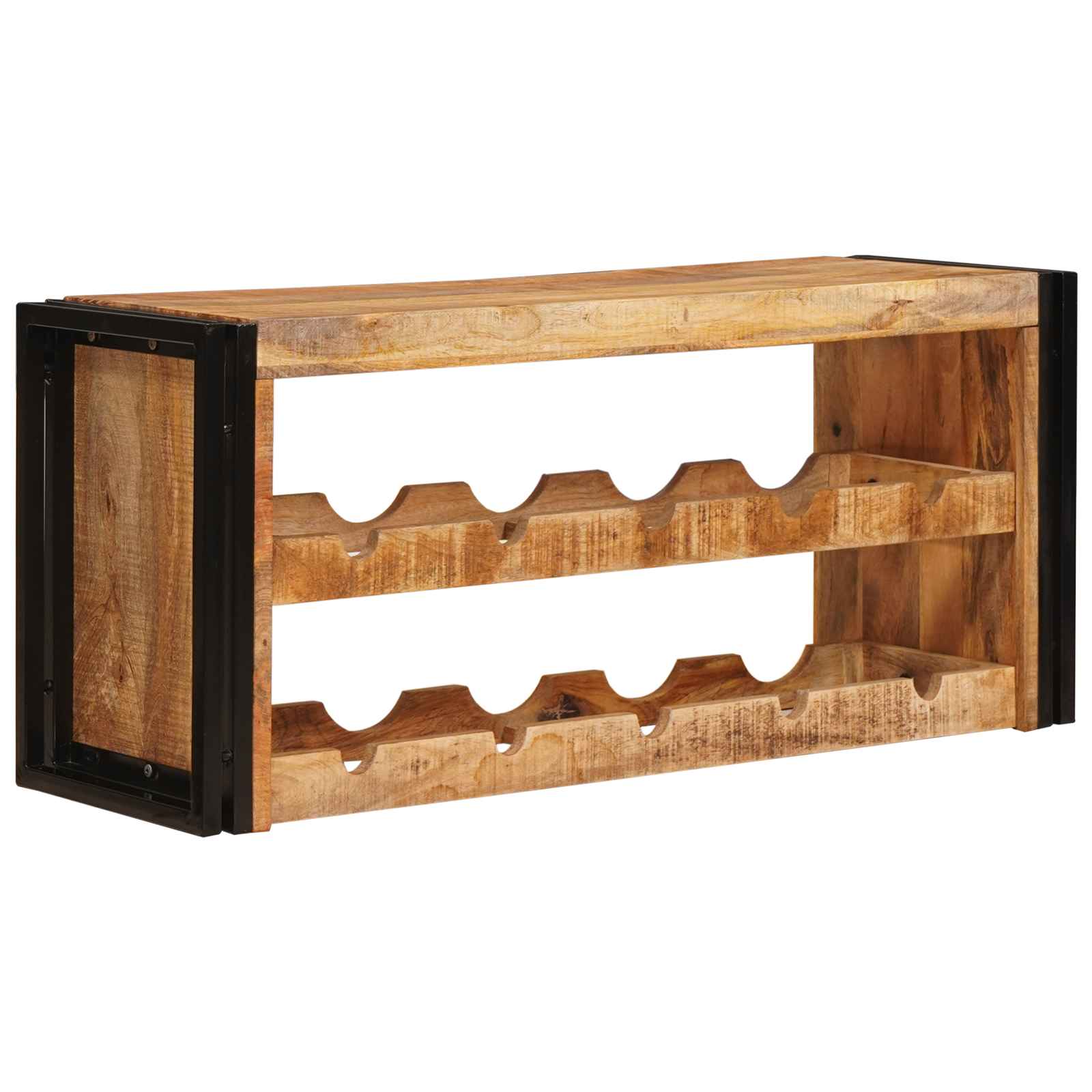 Stalak za vino Smeđa 100 x 45 x 33 cm Čvrsto Grubo Drvo Manga