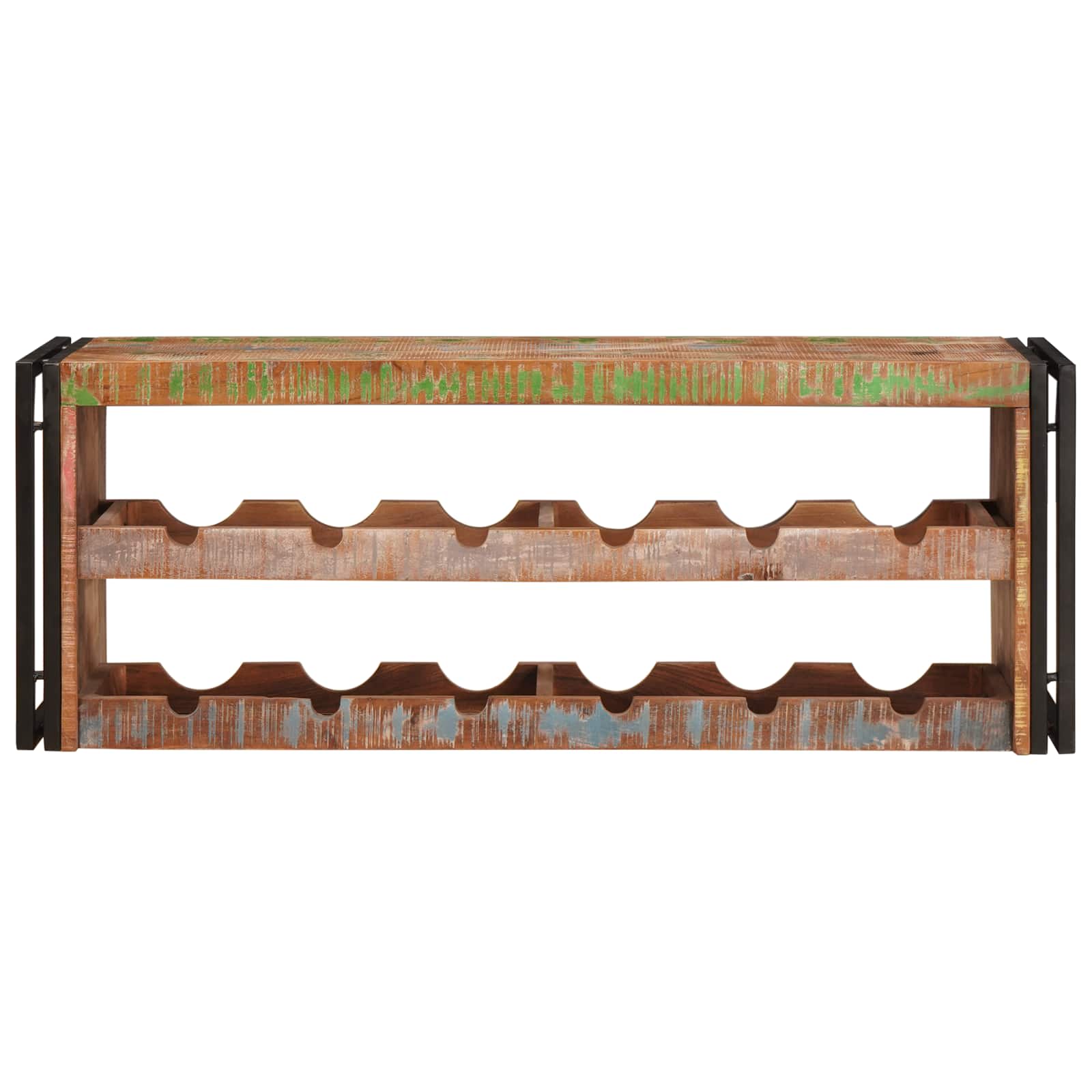 Stalak za vino Smeđa 120 x 45 x 33 cm Čvrsto reciklirano drvo