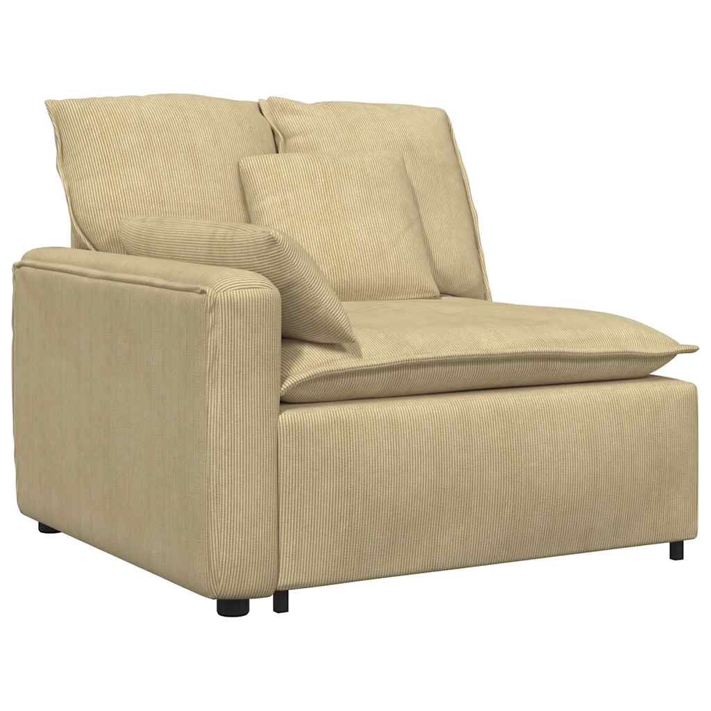 Modularna sofa s tabureom i jastucima, sivo-zelena