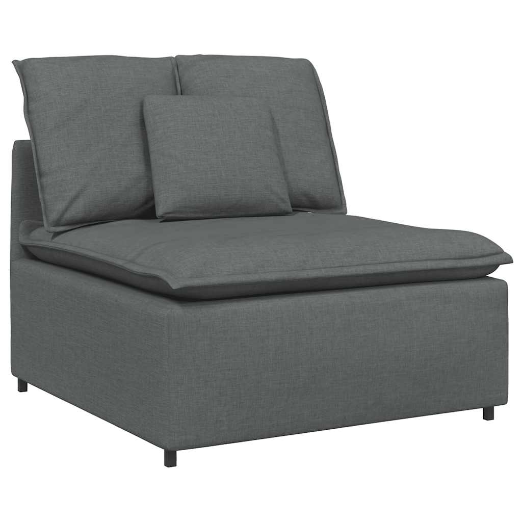 Modularna sofa s jastucima tamno siva