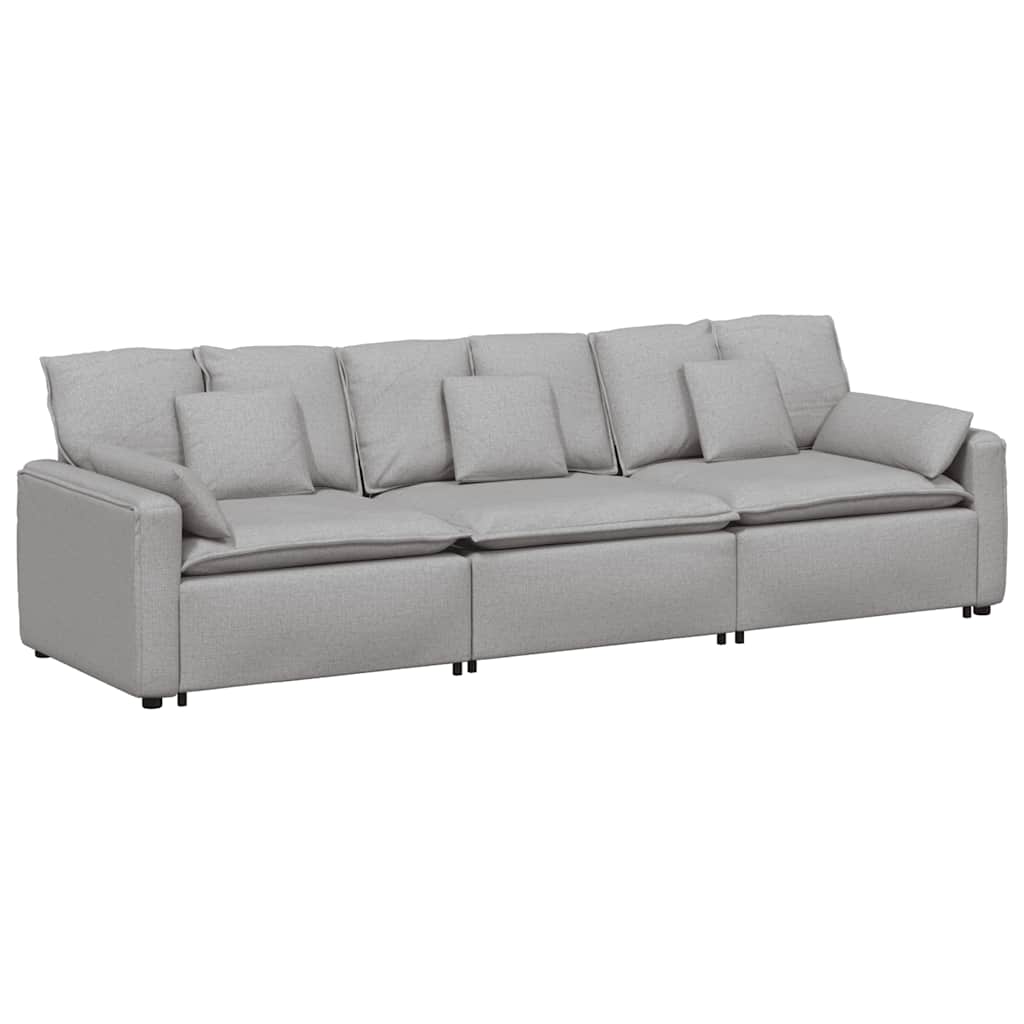 Modularna sofa s jastucima, sive boje