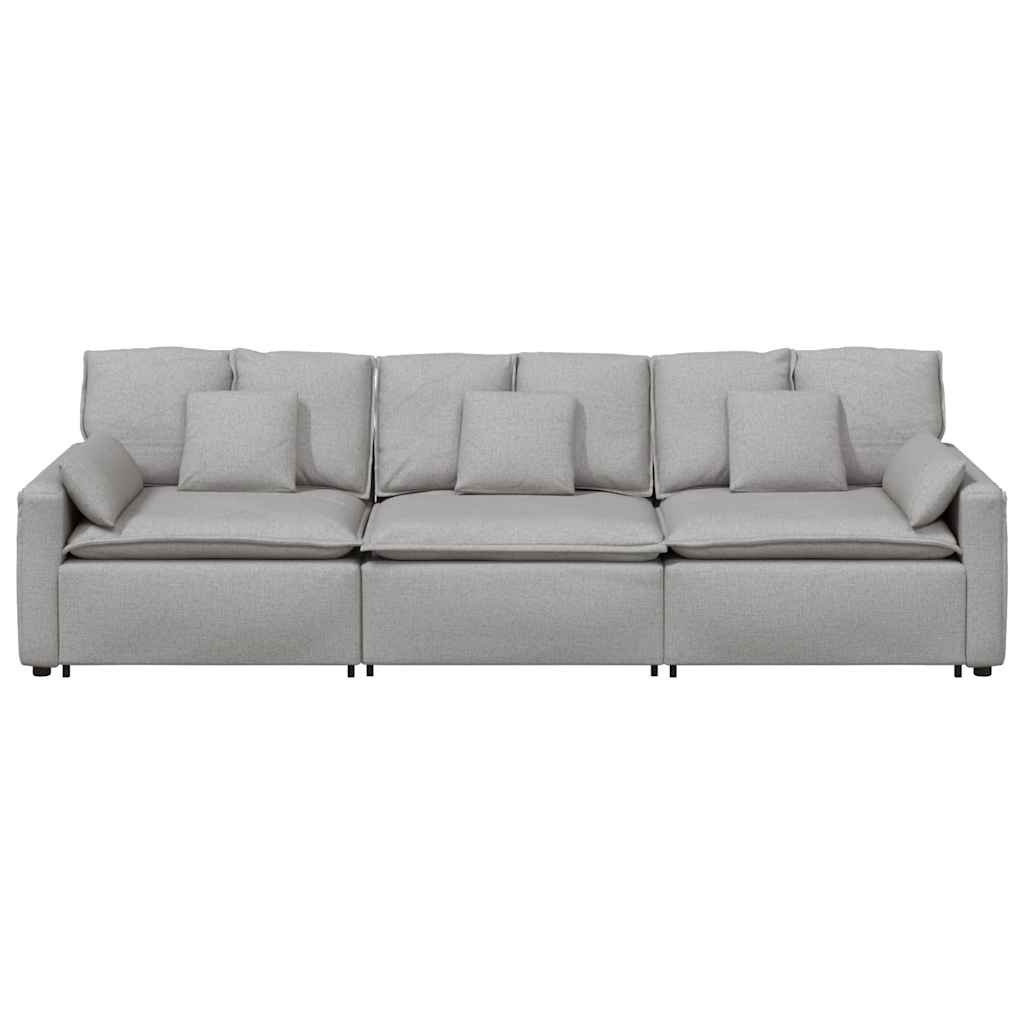 Modularna sofa s jastucima, sive boje