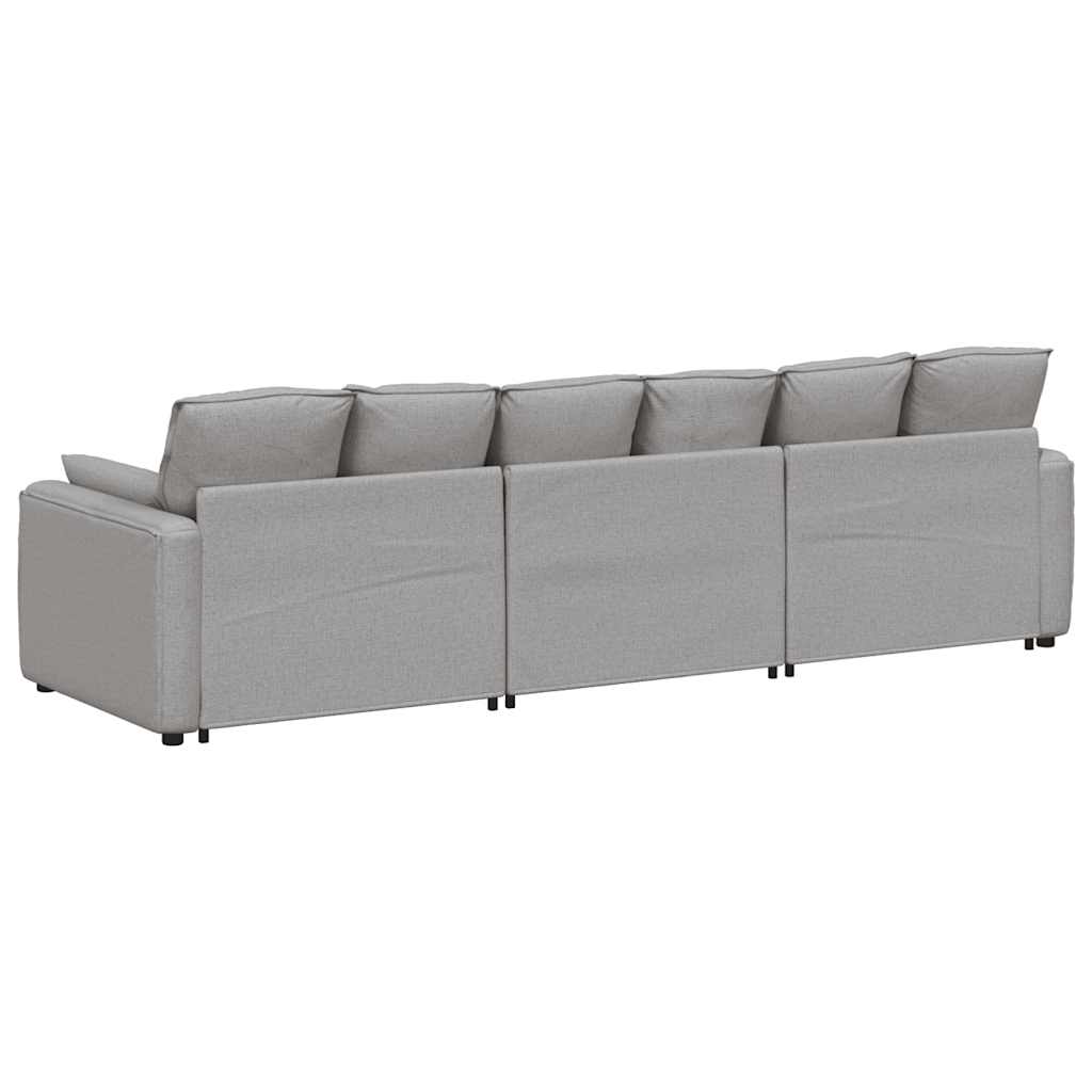 Modularna sofa s jastucima, sive boje