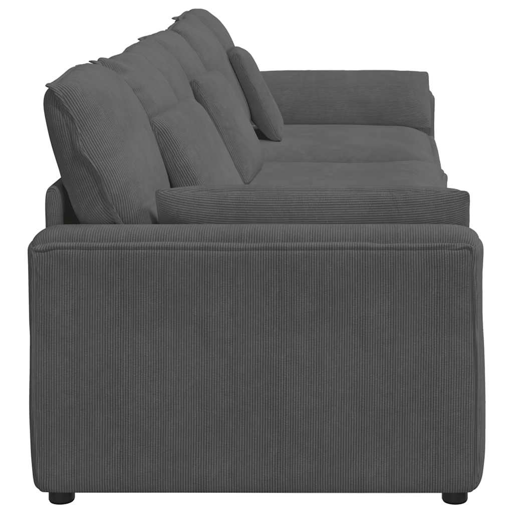 Modularna sofa s jastucima tamno siva
