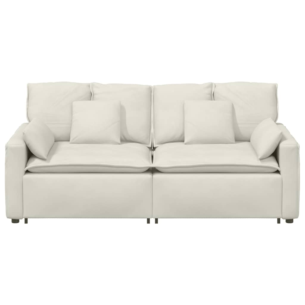 Modularna sofa s jastucima krem boje