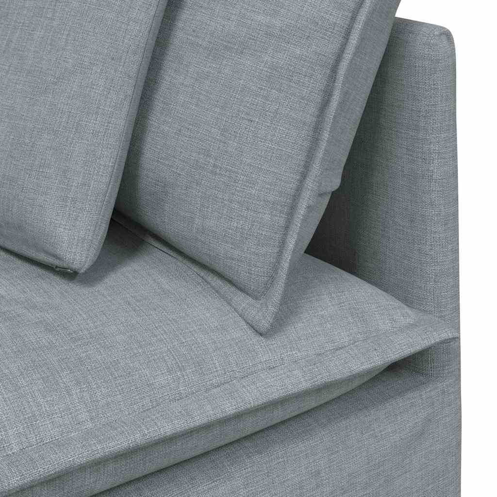 Modularna sofa s jastucima, tkanina, svijetlo siva