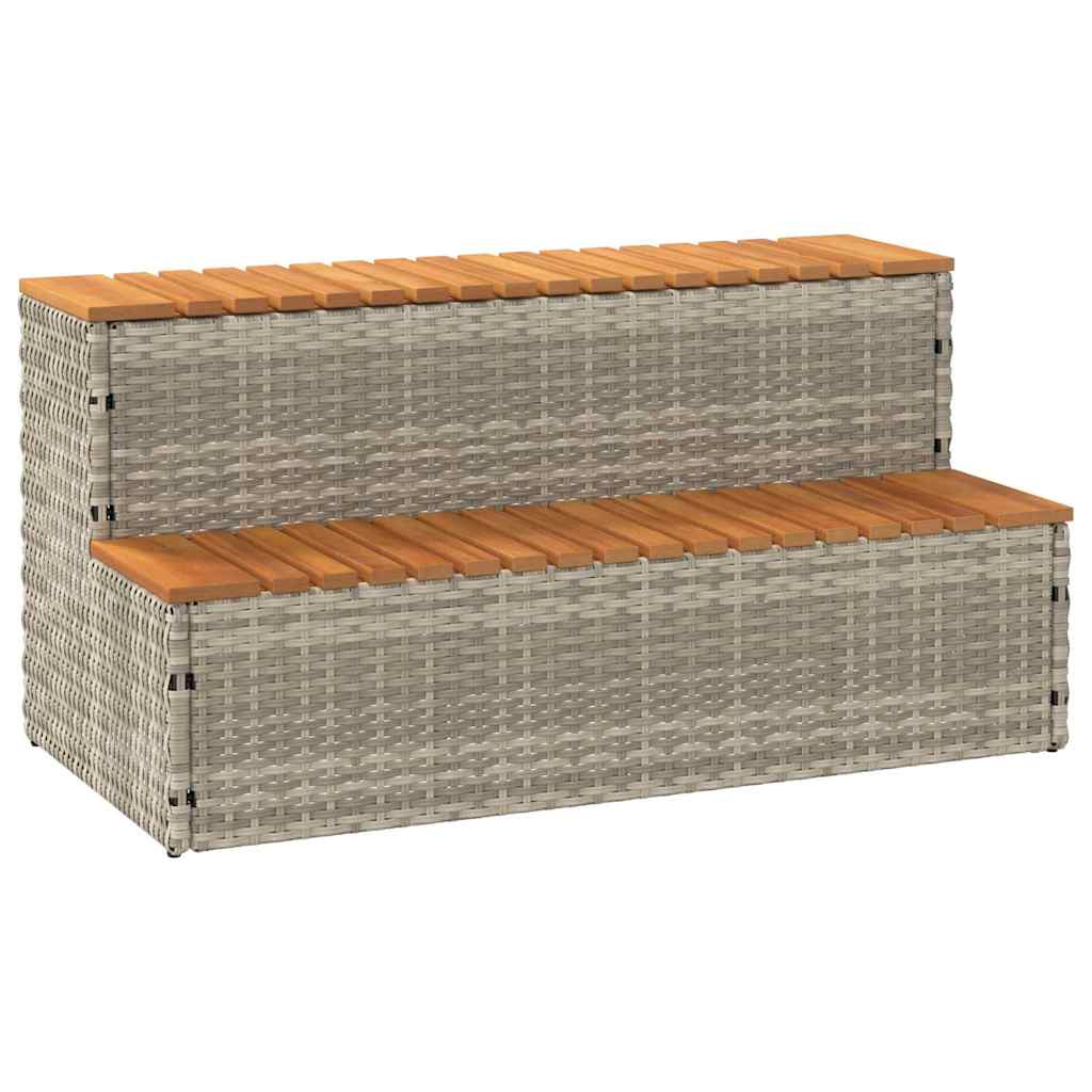 Stepenica za hidromasažnu kadu svijetlosiva 100x50x50,5 cm