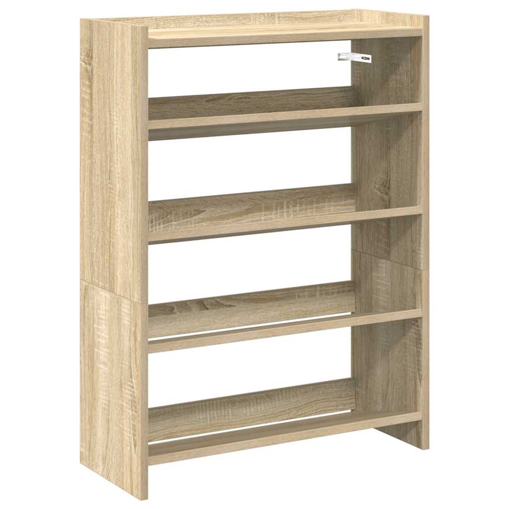 Stalak za cipele boja hrasta 60x25x81 cm konstruirano drvo Smeđa