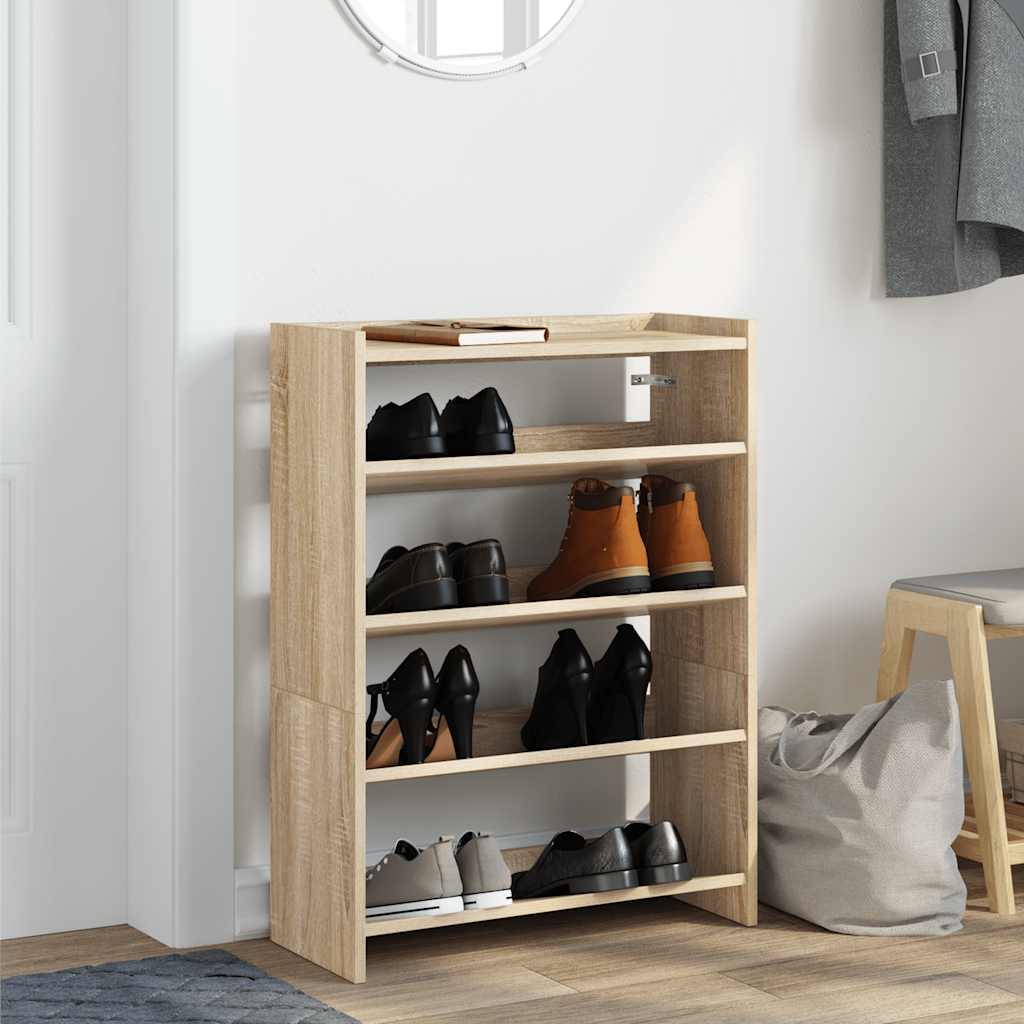 Stalak za cipele boja hrasta 60x25x81 cm konstruirano drvo Smeđa