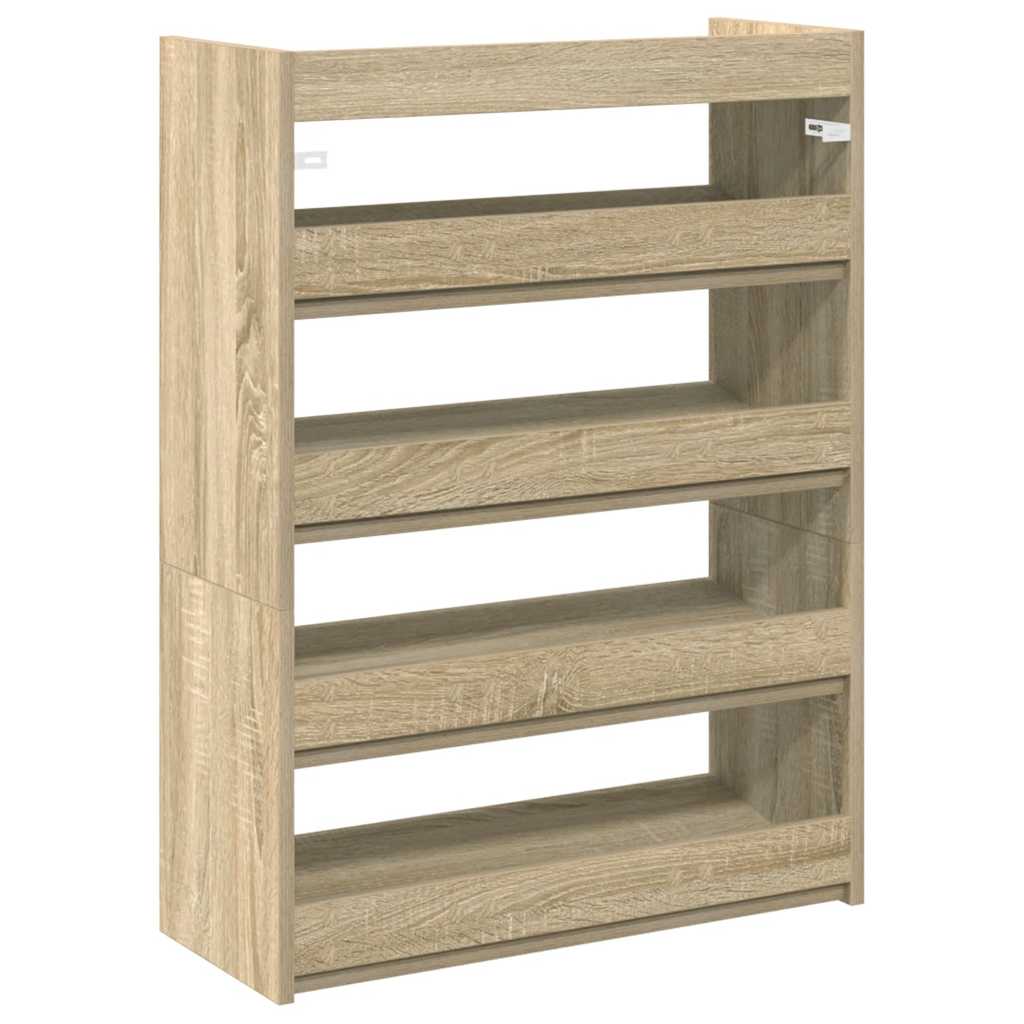 Stalak za cipele boja hrasta 60x25x81 cm konstruirano drvo Smeđa
