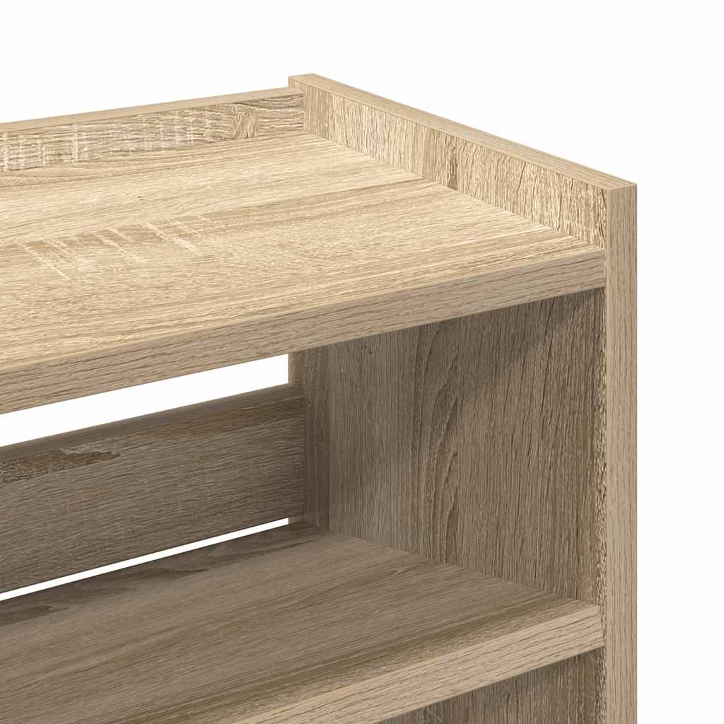 Stalak za cipele boja hrasta 60x25x81 cm konstruirano drvo Smeđa