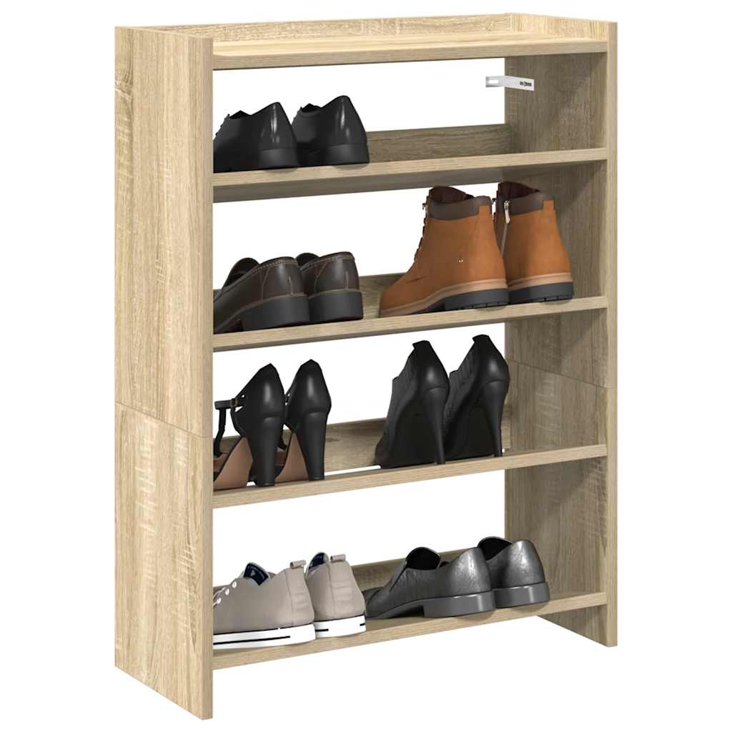Stalak za cipele boja hrasta 60x25x81 cm konstruirano drvo Smeđa