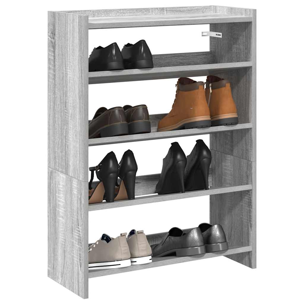 Stalak za cipele boja hrasta 60x25x81 cm konstruirano drvo