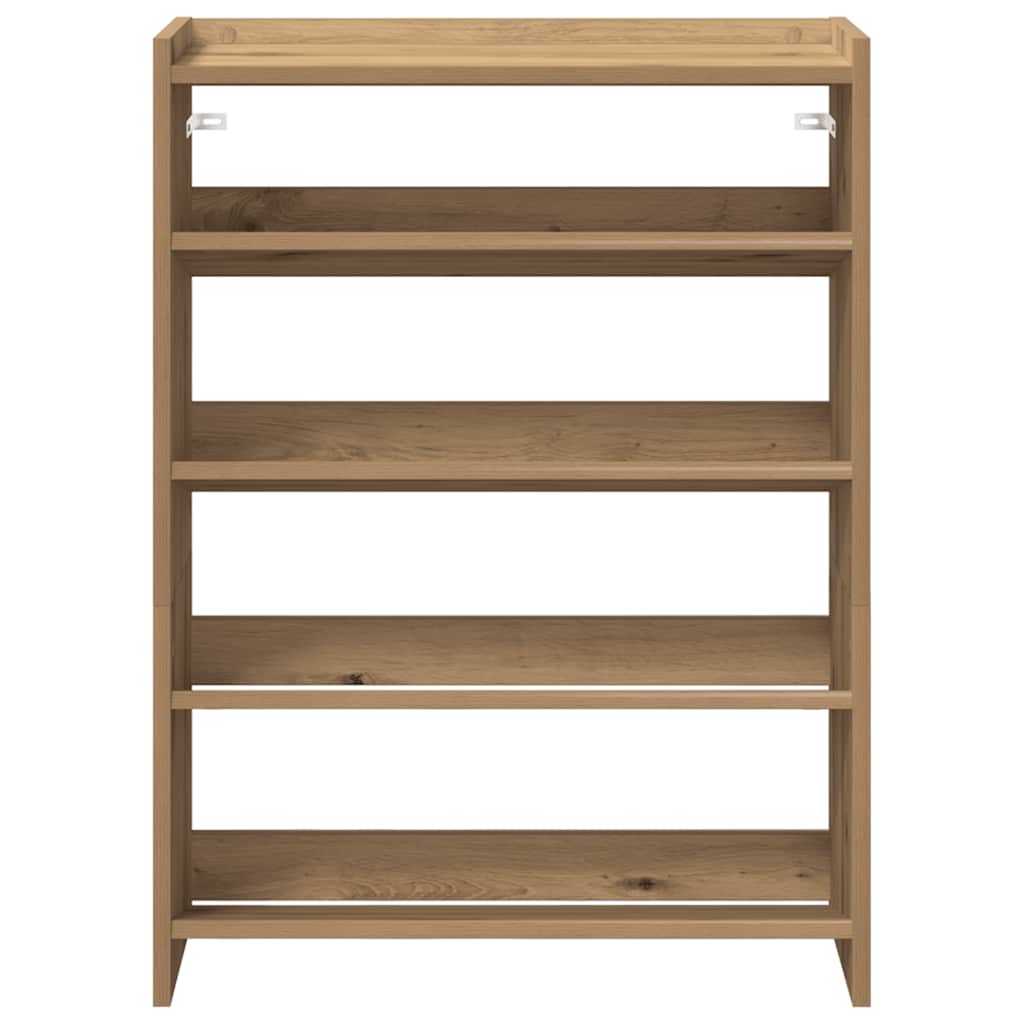Stalak za cipele boja hrasta 60x25x81 cm konstruirano drvo