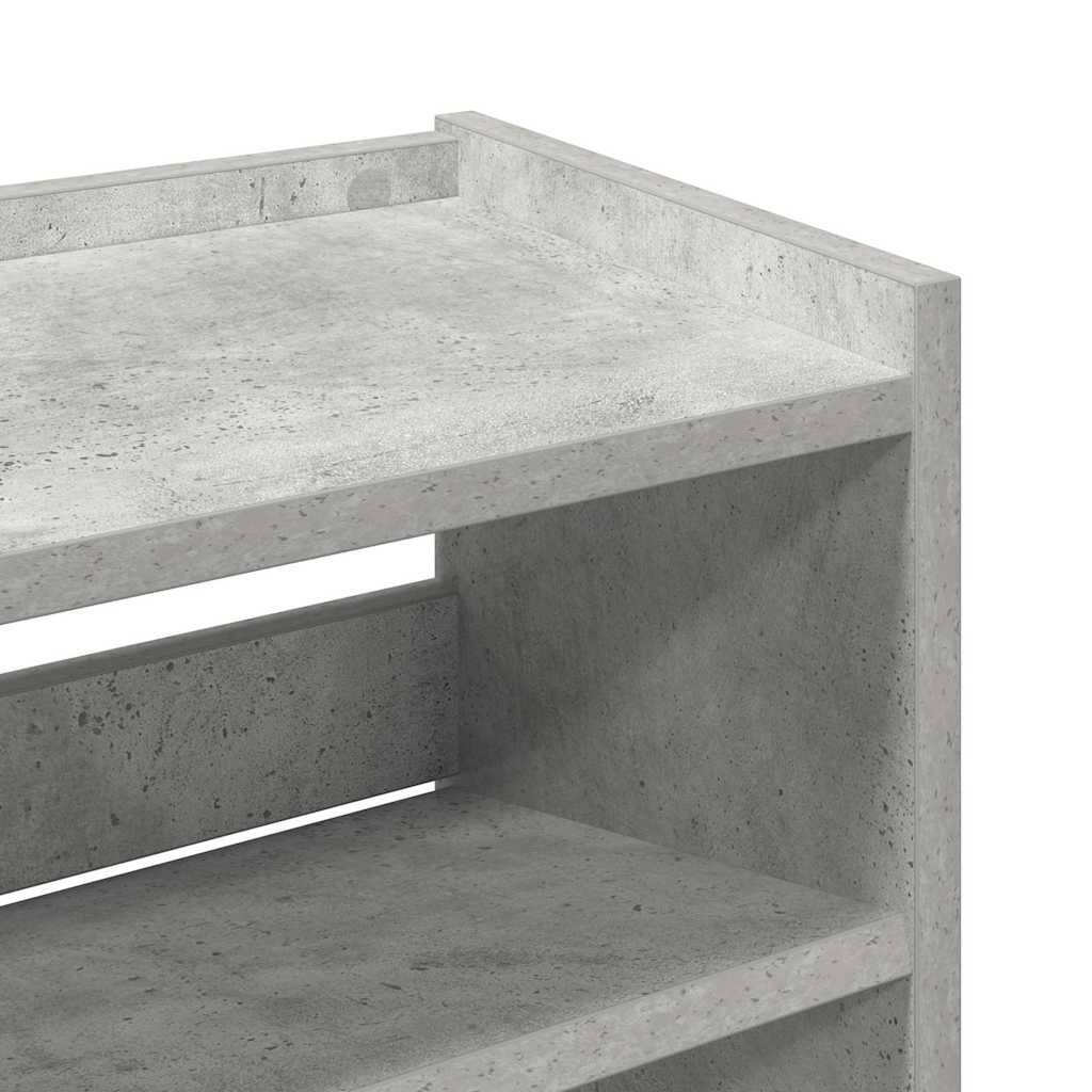 Stalak za cipele boja betona 60x25x62 cm konstruirano drvo