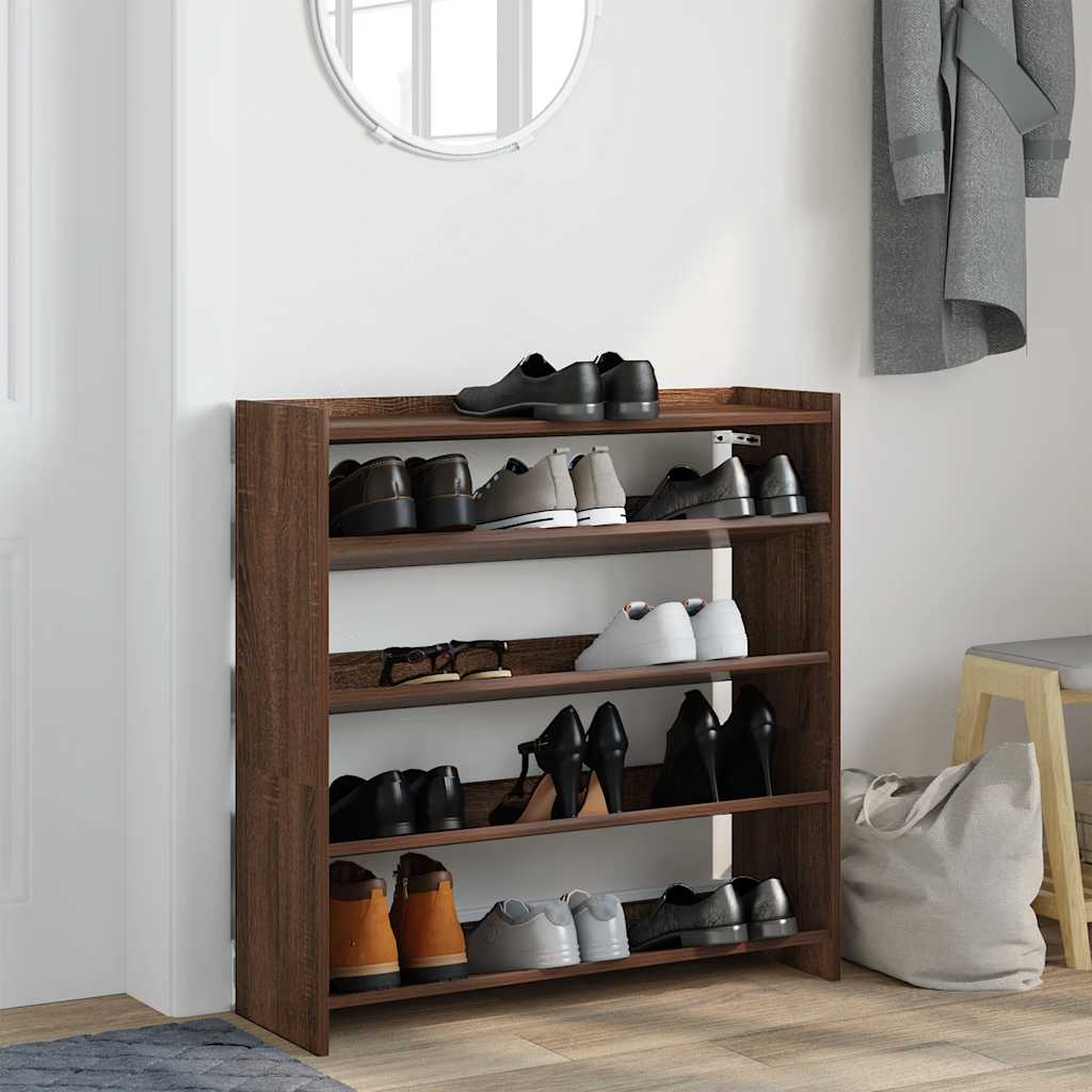 Stalak za cipele boja hrasta 80x25x81 cm konstruirano drvo