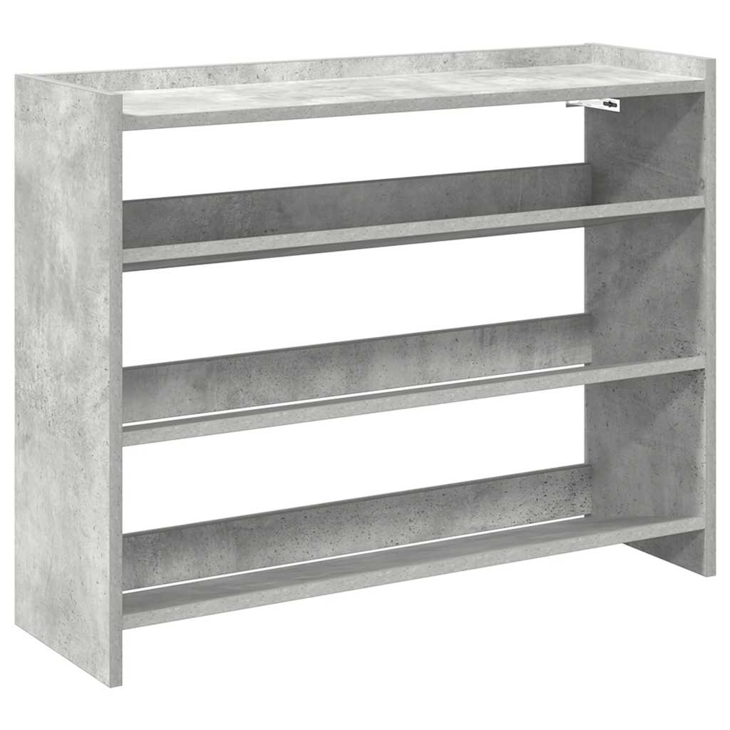 Stalak za cipele boja betona 80x25x62 cm konstruirano drvo