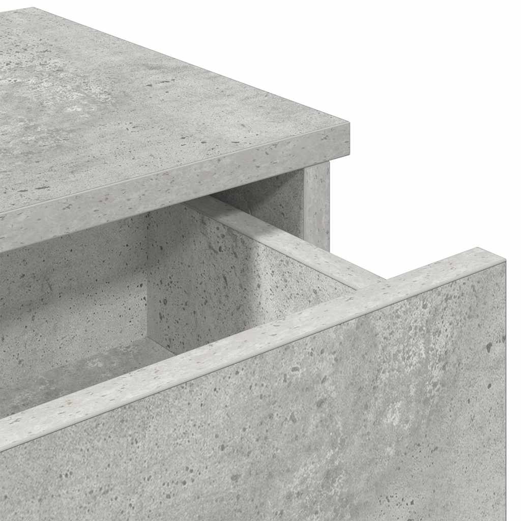 Zidna polica s ladicama beton siva 60x28x15cm konstruirano drvo