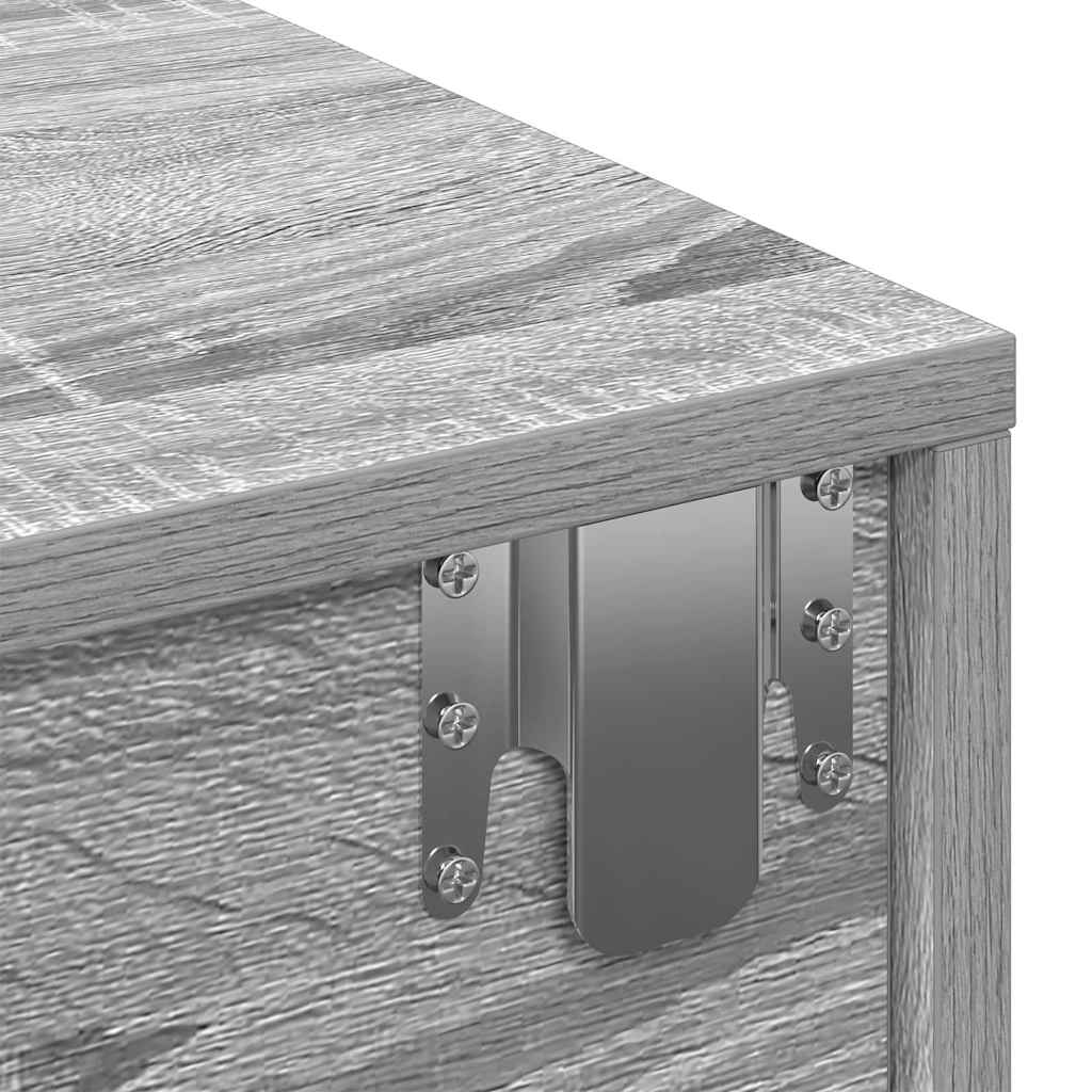 Zidna polica s ladicama siva sonoma 60x26,5x15 cm
