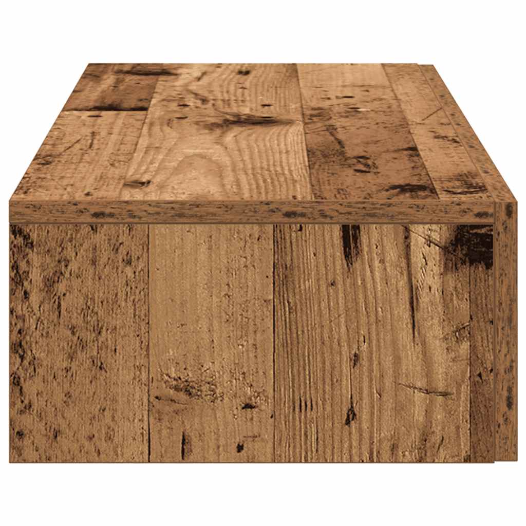 Zidna polica s ladicama staro drvo 80x33x17cm konstruirano drvo