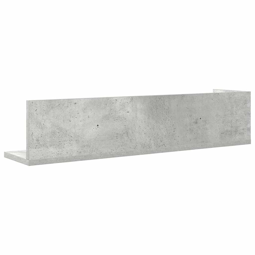 Zidne police 2 kom Beton siva 75x16,5x16,5 cm Konstruirano drvo