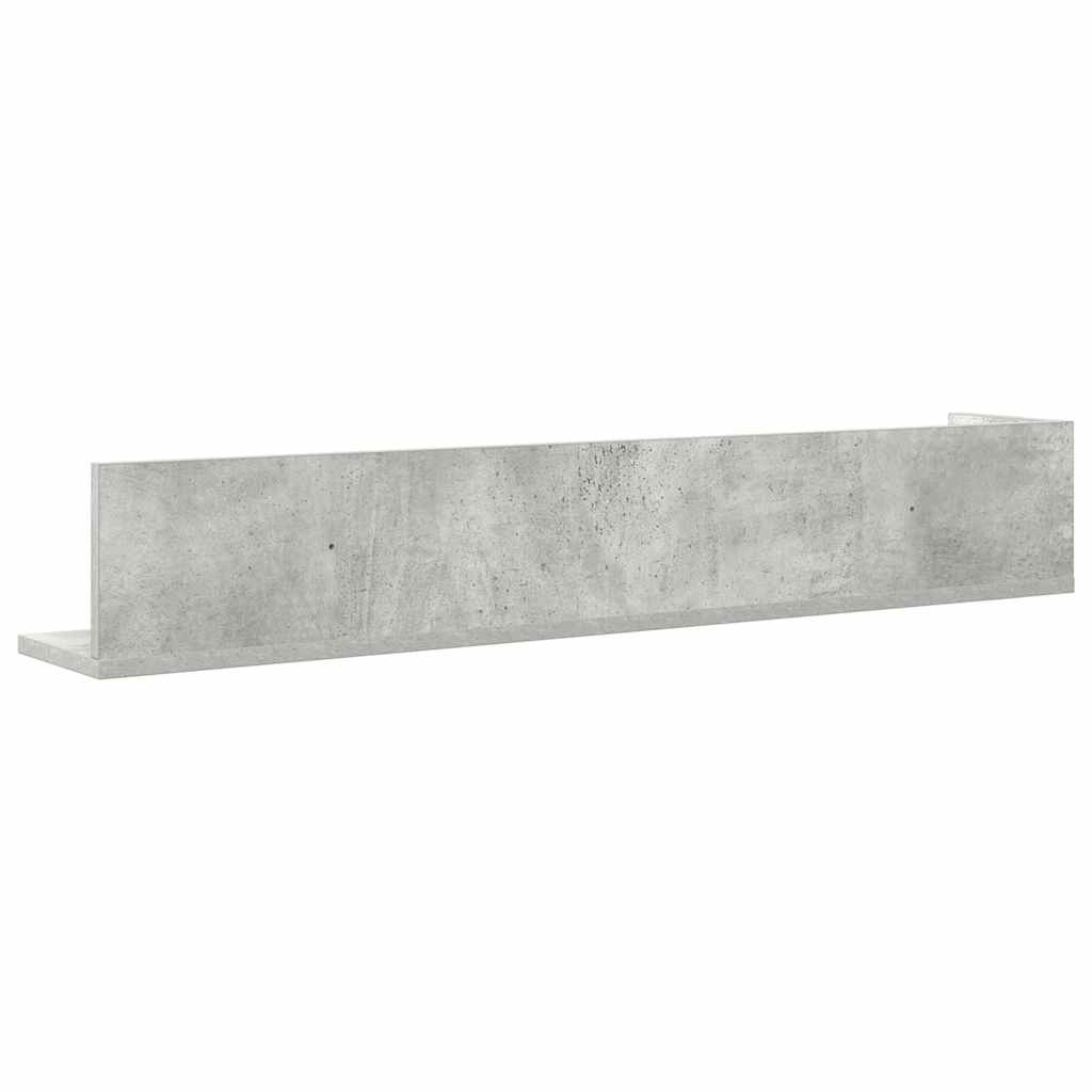 Zidne police 2 kom Beton siva 100x16,5x16,5cm Konstruirano drvo