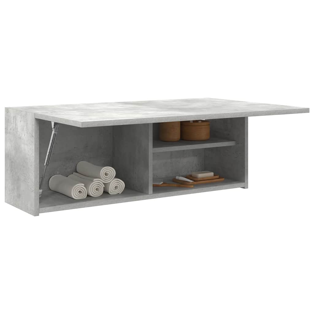 Kupaonski zidni ormarić beton sivi 80x25x30cm konstruirano drvo
