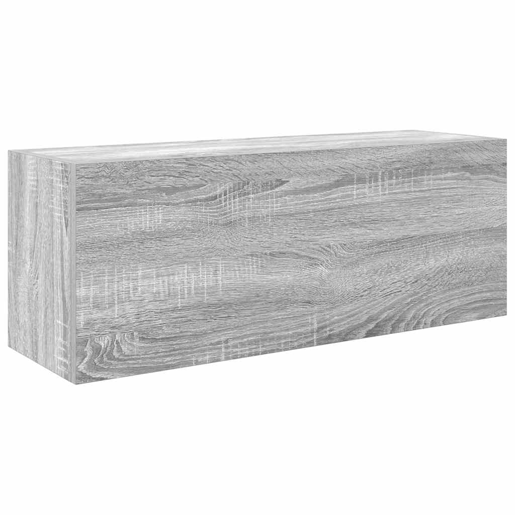 Kupaonski zidni ormarić sivi Sonoma 80x25x30 cm izrađeno drvo
