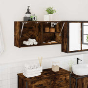 Kupaonski zidni ormarić dimljeni hrast konstruirano drvo