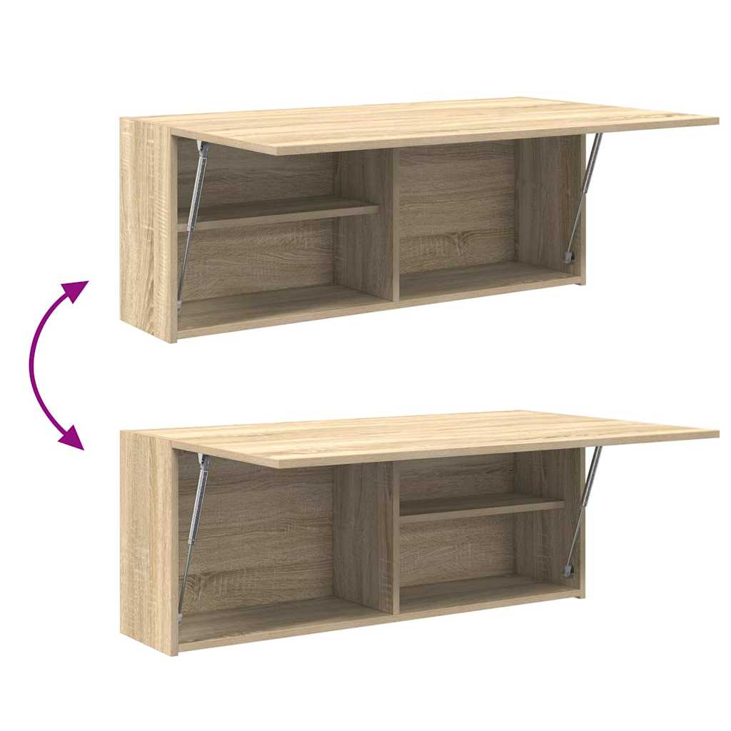 Kupaonski zidni ormarić sonoma hrast 100x25x40 cm izrađeno drvo