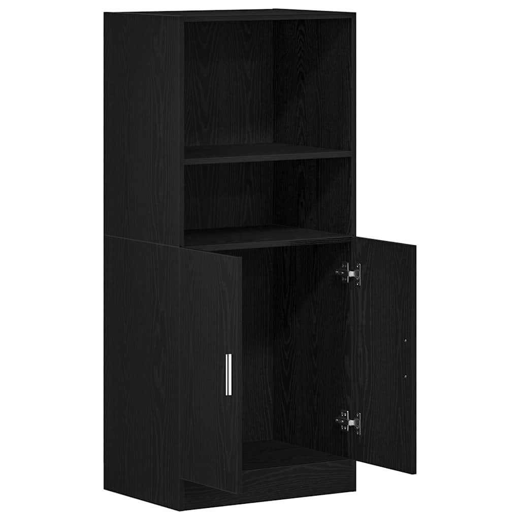 Kuhinjski ormarić crni 57x41,5x131,5 cm od konstruiranog drva