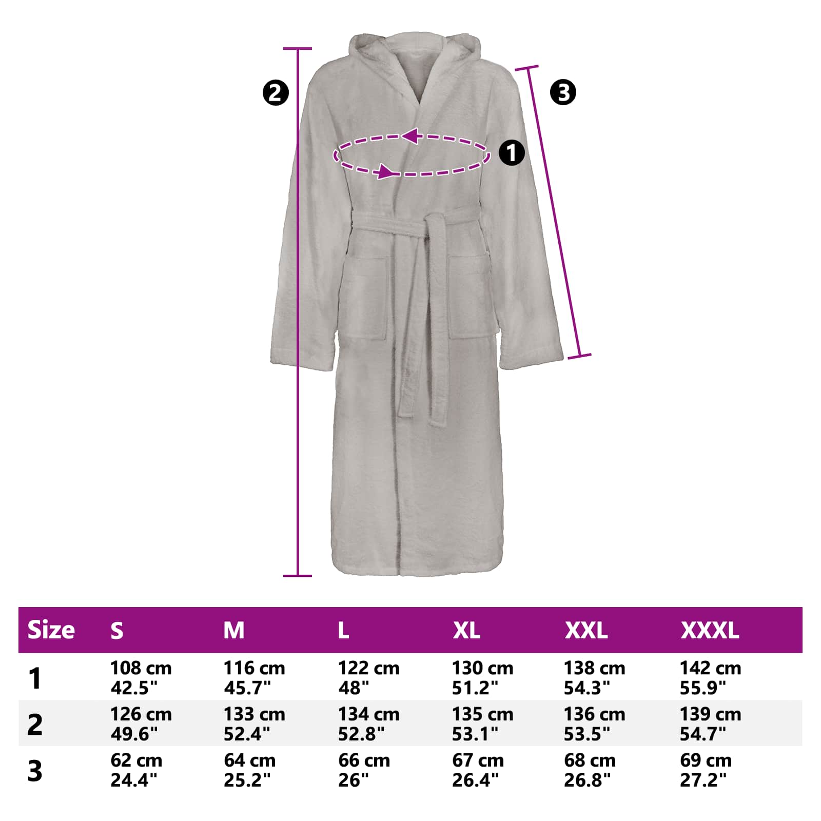 Kućni ogrtač KINN Siva XXXL Pamuk