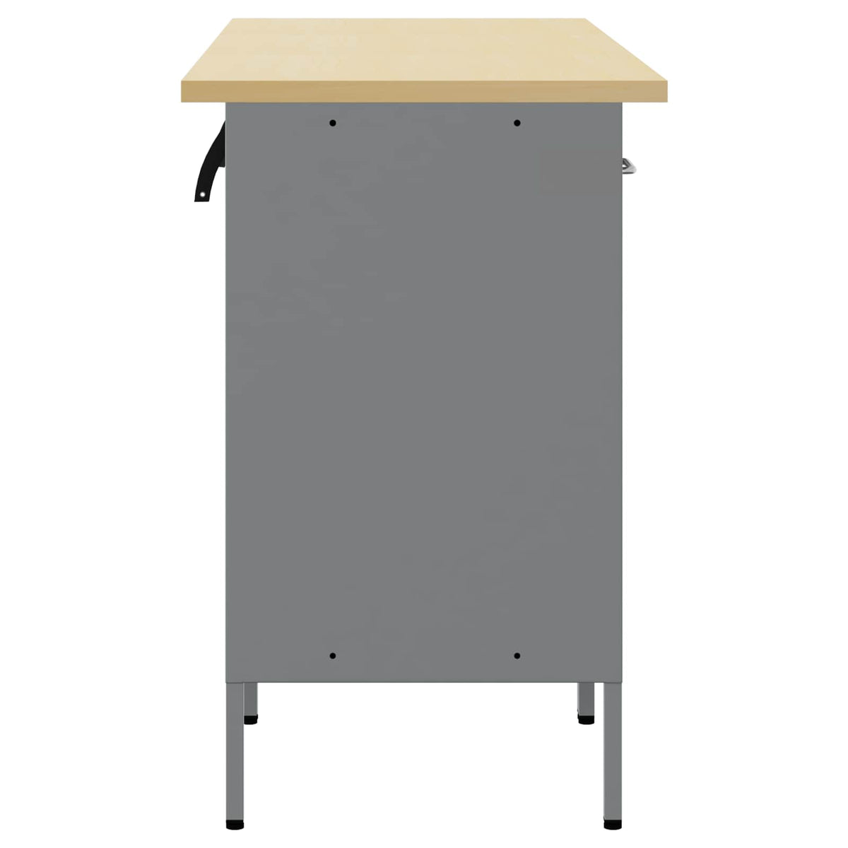 Radni ormar s ladicama 3 kom. Crna i Siva 150 x 55 x 85 cm