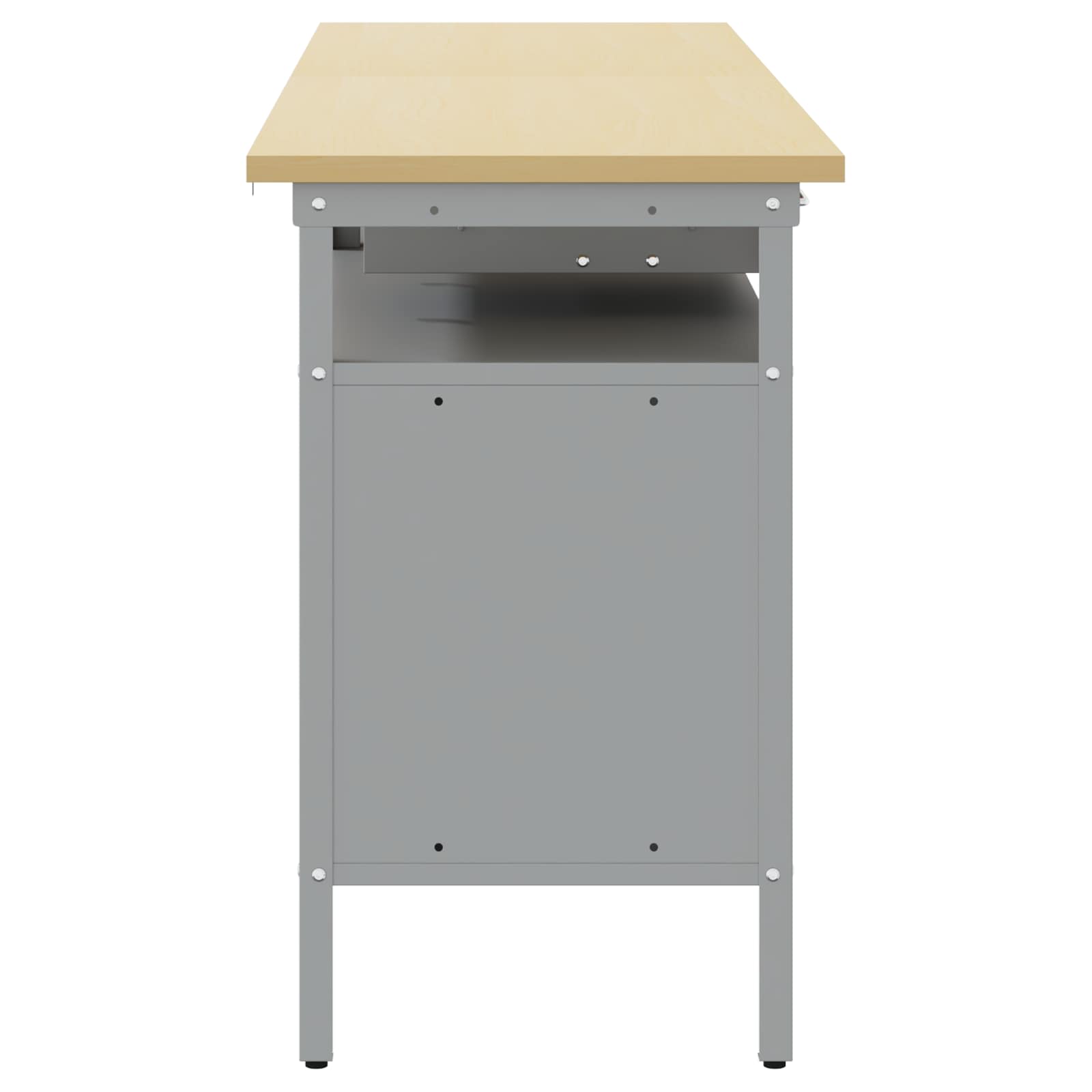 Set radnog stola s ladicama 2 pcs Crna i Siva 200 x 55 x 85 cm