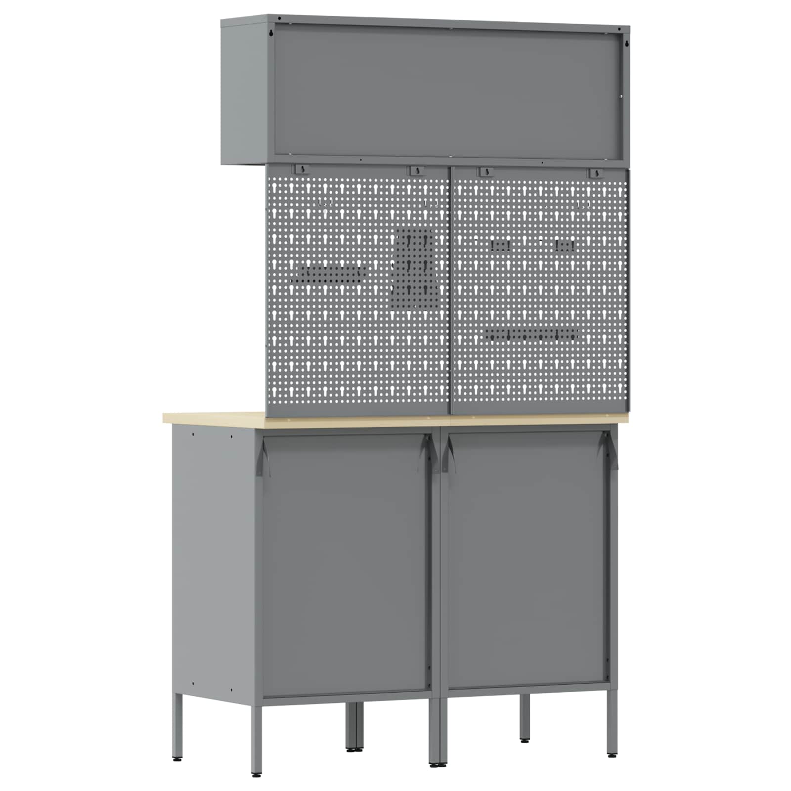 Set radnih ormarića s ladicama s policom s pohranom 5 pcs Crna