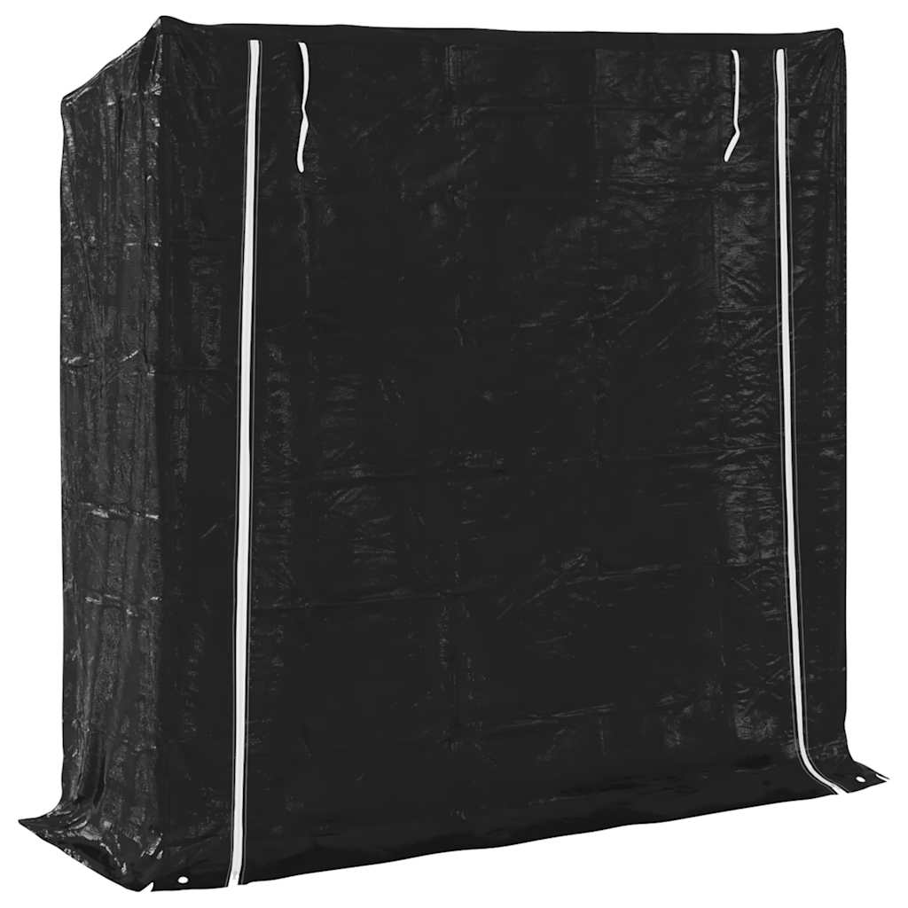 Stalak za drva za ogrjev s kišnom navlakom 200x60x200 cm