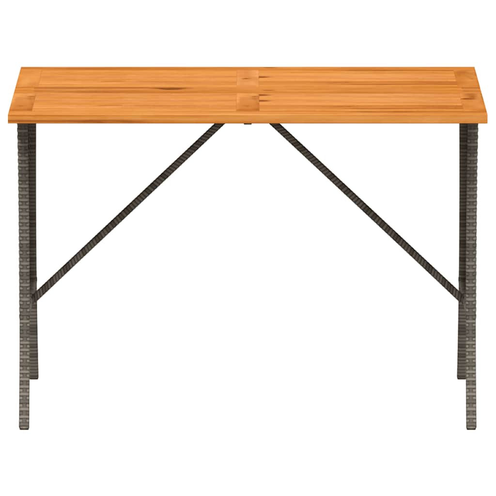 Vrtni stol s pločom od akacijevog drva sivi 105x75x72 cm poliratan
