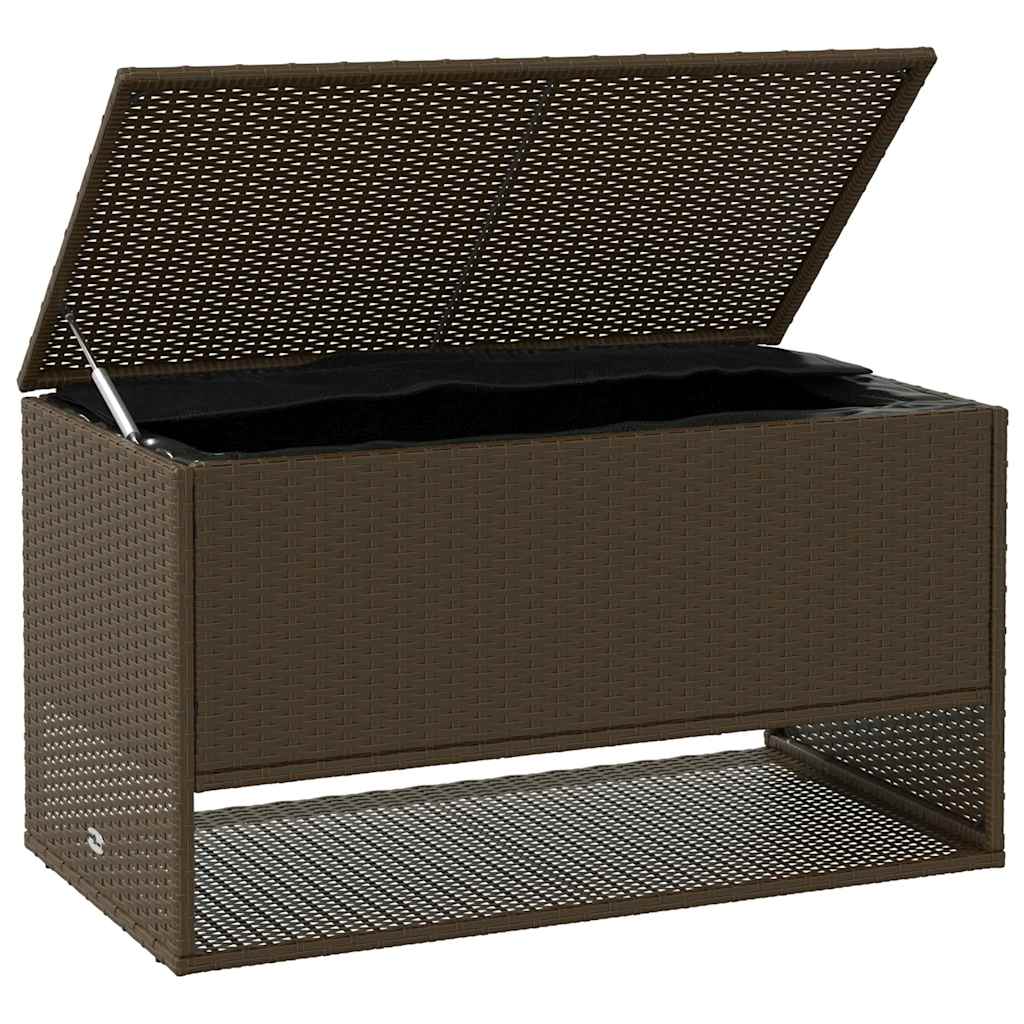 Vanjska kutija za jastuke smeđa 100x55x55,5 cm poli ratan