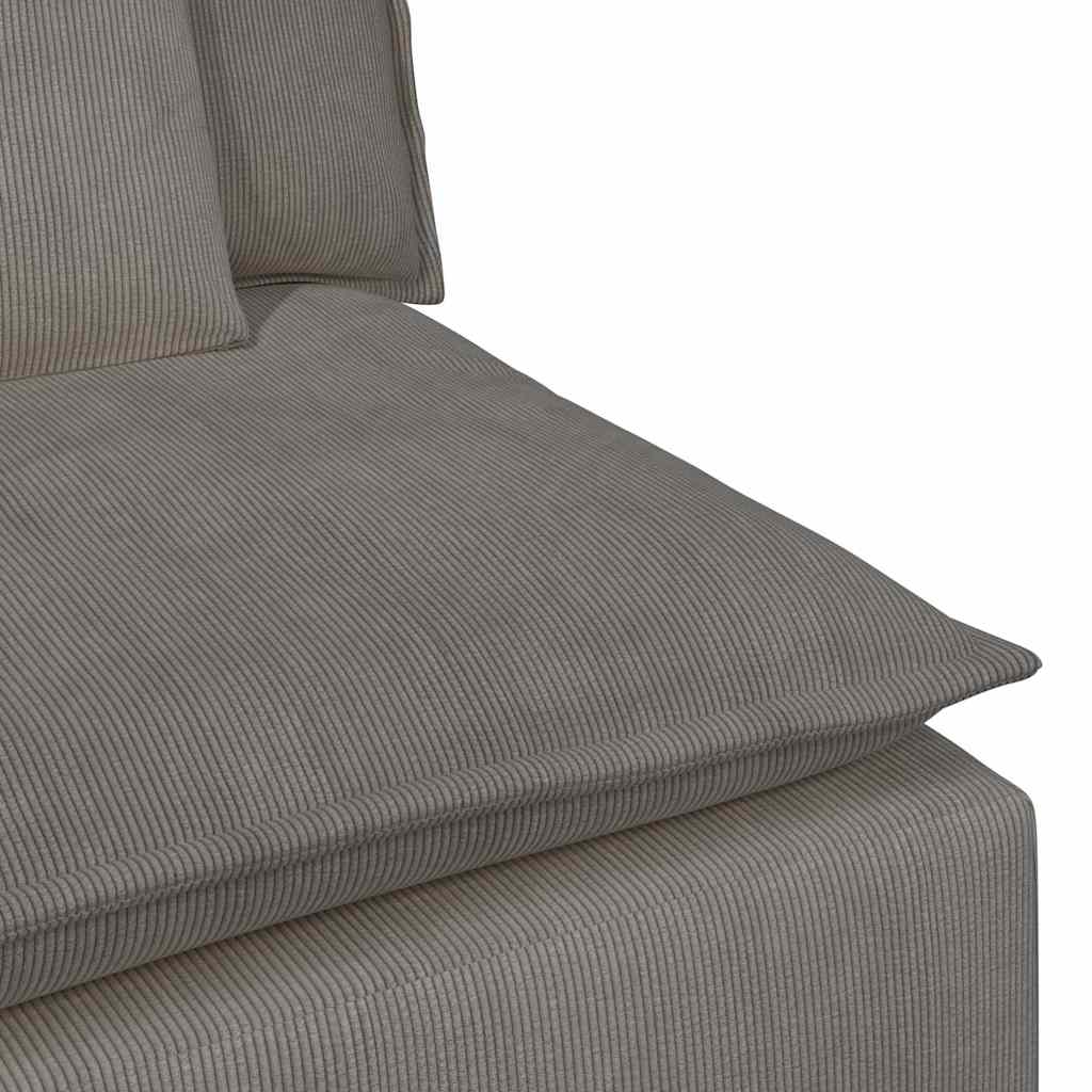 Modularni kauč s naslonom za ruke i jastucima svijetlo sivi 100 cm
